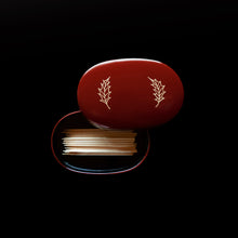 画像をギャラリービューアに読み込む, 漆蒔絵 楊枝入れ(黒・朱赤)