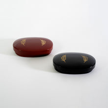 画像をギャラリービューアに読み込む, 漆蒔絵 楊枝入れ(黒・朱赤)