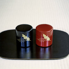 画像をギャラリービューアに読み込む, 漆蒔絵 茶筒 大(黒・朱赤)