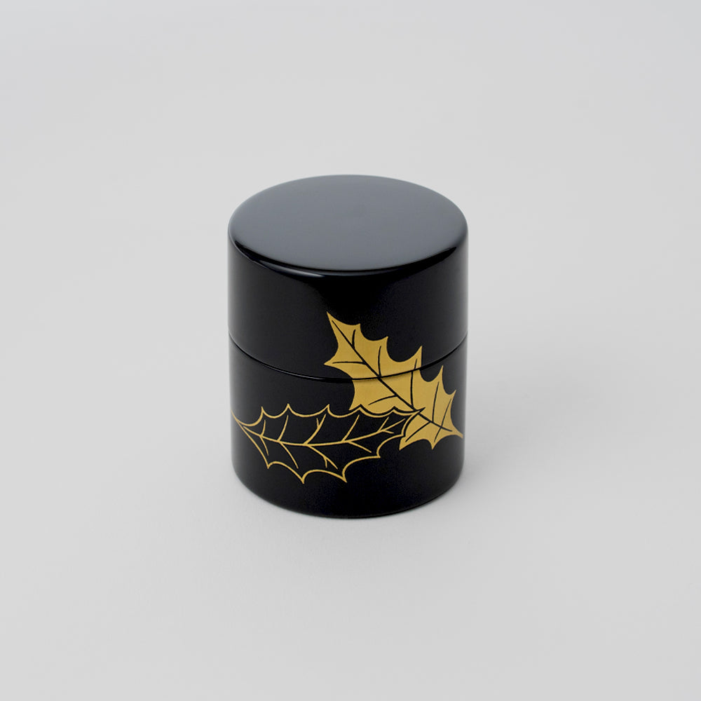漆蒔絵 茶筒 小（黒・朱赤） – 柊家オンラインショップ ひいらぎ